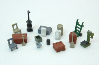 JL Innovative Design 334 HO Scale 17 Piece Country Store Detail Set