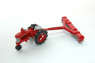 JL Innovative Design 343 HO Scale Tractor with 12-Bottom Disc Harrow