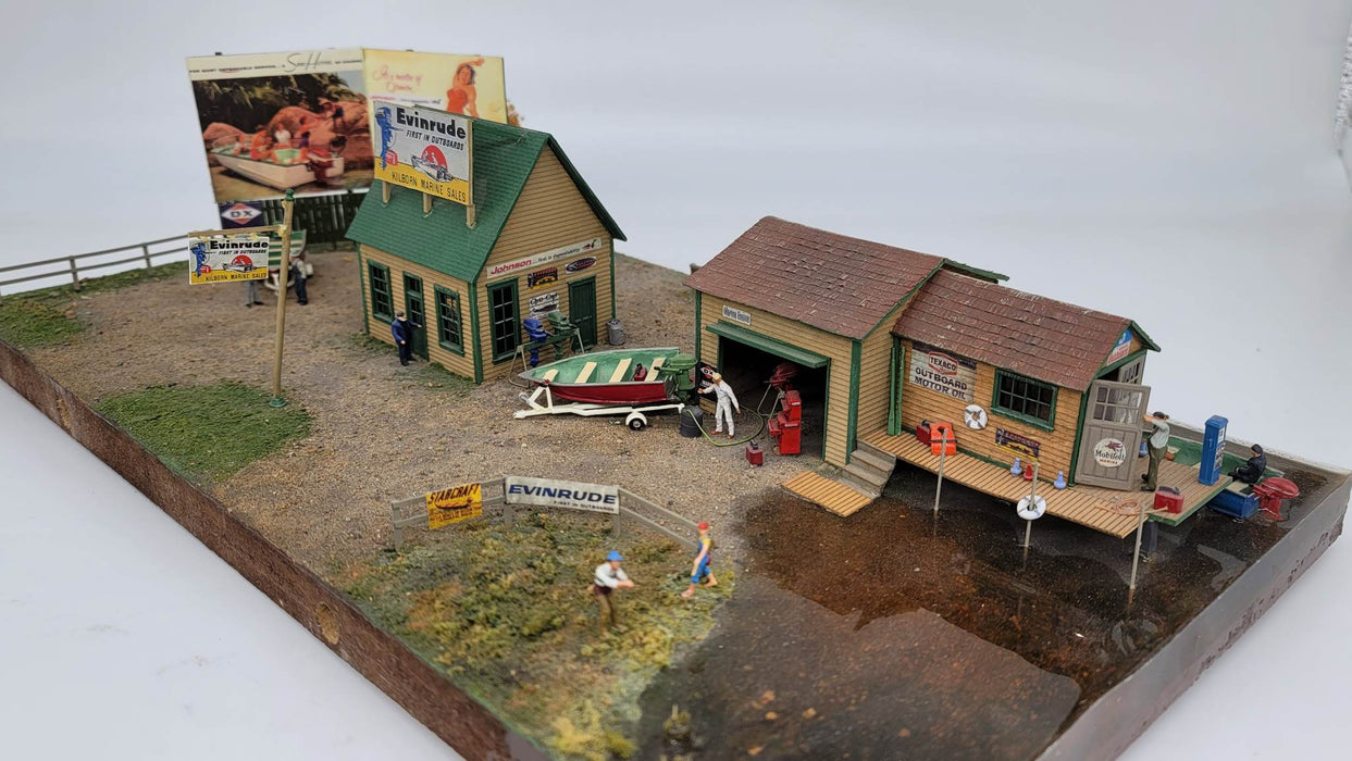 JL Innovative Design 381 HO Scale Kilborn Marine Sales Laser Cut Craftsman Kit