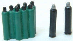 JL Innovative Design 435 HO Scale Custom Acetylene Tanks (10 Pack)