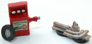 JL Innovative Design 445 HO Scale Cust Tire Balancer and Auto Junk Pile