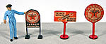 JL Innovative Design 462 HO Scale Texaco Vintage Gas Station Curb Signs