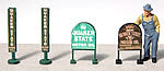 JL Innovative Design 472 HO Scale Quaker State Vintage Gas Station Curb Signs