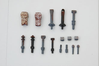 JL Innovative Design 494 HO Scale Roof Stacks Vents and Chimneys 16 Piece