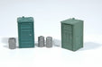JL Innovative Design 499 HO Scale Port-A-Potty and Garbage Cans