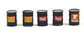 JL Innovative Design 513 HO Scale Black Fertilizer Feed and Seed Company 55-Gallon Barrel Set