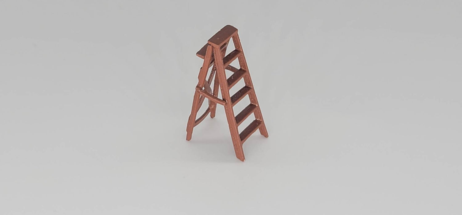 JL Innovative Design 554 HO Scale Brown 8' Step Ladder