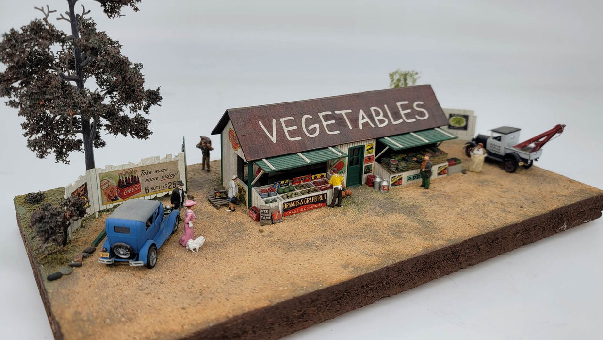 JL Innovative Design 611 HO Scale Doobie Chase Fruits and Vegetables Laser Cut Structure Kit