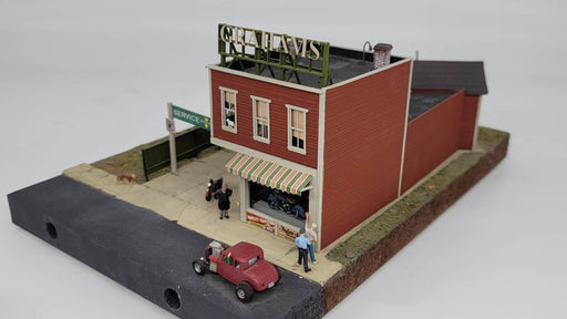 JL Innovative Design 621 HO Scale Graham's Motorcycle Emporium Laser Cut Structure Kit