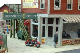 JL Innovative Design 621 HO Scale Graham's Motorcycle Emporium Laser Cut Structure Kit
