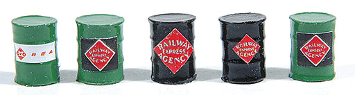 JL Innovative Design 722 HO Scale Railway Express Agency Oil Barrels