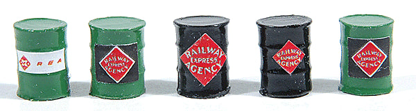 JL Innovative Design 722 HO Scale Railway Express Agency Oil Barrels