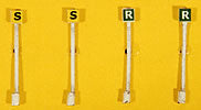 JL Innovative Design 830 HO Scale Right-of-Way Signs Slow and Resume Speed Signs