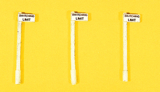 JL Innovative Design 834 HO Scale Switching Limit Sign (3 Pack)