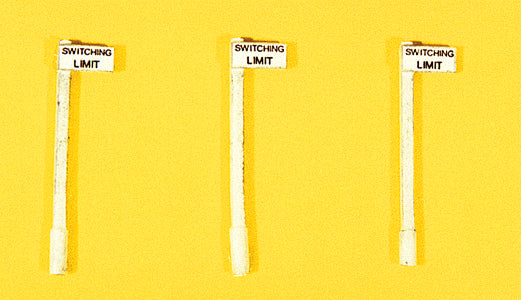 JL Innovative Design 834 HO Scale Switching Limit Sign (3 Pack)
