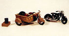 JL Innovative Design 904 HO Scale Classic 1947 Motorcycles Kit with 1 Sidecar