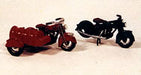 JL Innovative Design 906 HO Scale Classic 1947 Motorcycles Kit with 1 Sidecar Fuel Tank