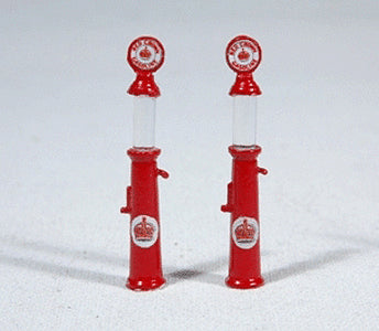 JL Innovative Design 932 HO Scale Red Crown Gas Pumps