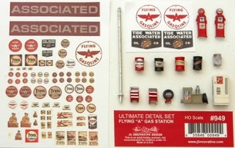 JL Innovative Design 949 HO Scale Flying 'A' Gas Station Det