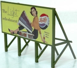 JL Innovative Design 975 HO Scale 1950s Pepsi Billboard