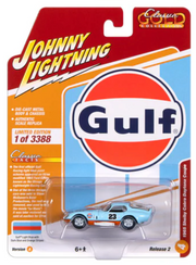 Johnny Lightning JLCG032A Classic Gold Version A 1965 Shelby Cobra Daytona Coupe - Gulf #23 Light Blue