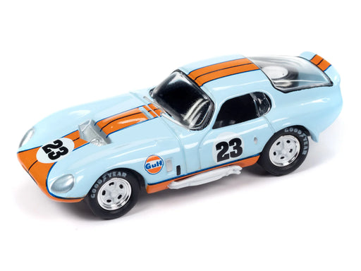 Johnny Lightning JLCG032A Classic Gold Version A 1965 Shelby Cobra Daytona Coupe - Gulf #23 Light Blue