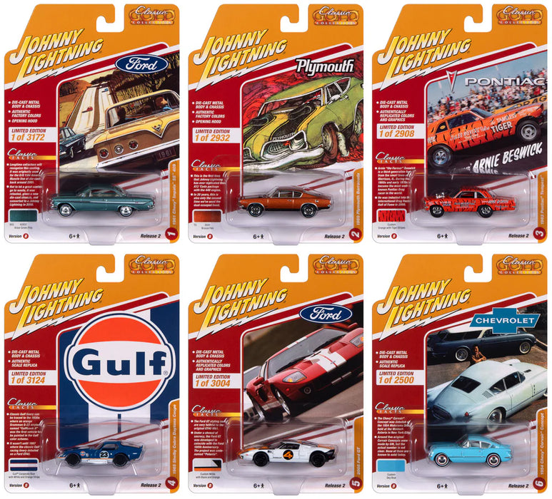 Johnny Lightning JLCG032B Classic Gold 2023 Release 2 Version B Sealed Case (6 Pack)
