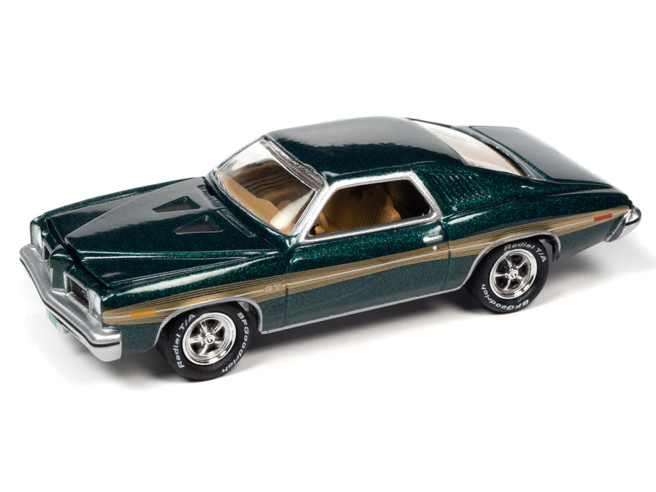 Johnny Lightning JLMC030A Muscle Cars USA Version A 1973 Pontiac Le Mans GT - Verdant Green Poly
