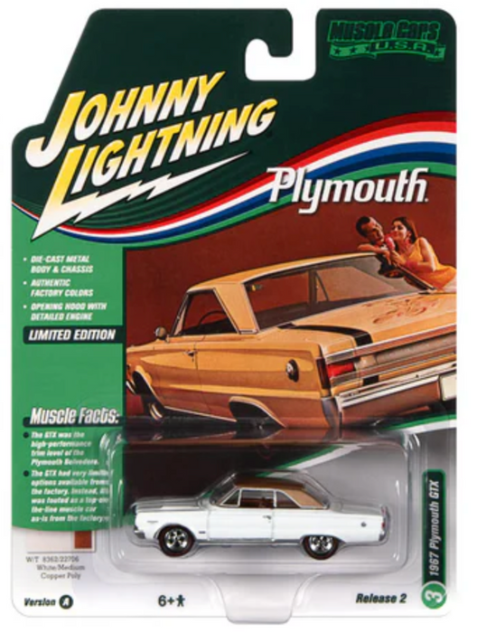 Johnny Lightning JLMC030A Muscle Cars USA Version B 1967 Plymouth GTX - White