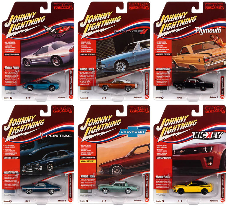 Johnny Lightning JLMC030B Muscle Cars USA 2022 Release 2 Version B Sealed Case (6 Pack)