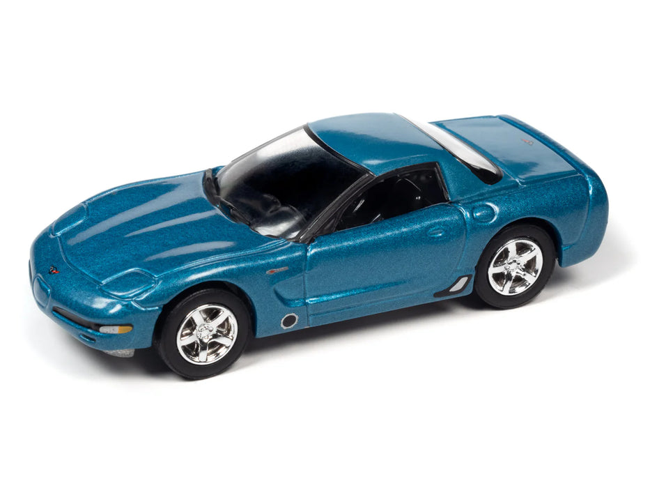 Johnny Lightning JLMC030B Muscle Cars USA Version B 2001 Chevy Corvette Z06 Nassau Blue Poly