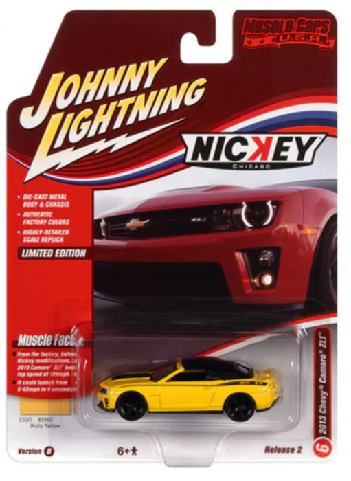 Johnny Lightning JLMC030B Muscle Cars USA Version B 2013 Chevy Camaro ZL1 - Rally Yellow