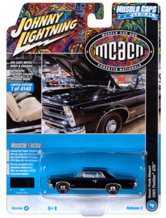 Johnny Lightning JLMC031A Muscle Cars USA Version A 1965 Pontiac GTO - Starlight Black