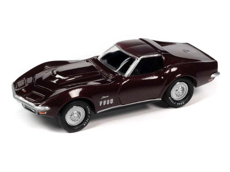 Johnny Lightning JLMC031A Muscle Cars USA Version A 1969 Chevy Corvette 427 - Garnet Red