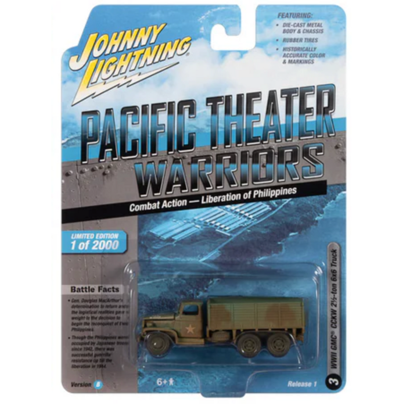 Johnny Lightning JLML007 Pacific Theater Warriors Version B GMC CCKW 2 1/2 Ton 6x6 Truck