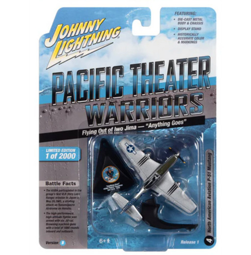 Johnny Lightning JLML007 Pacific Theater Warriors Version B P-51 Mustang Fighter