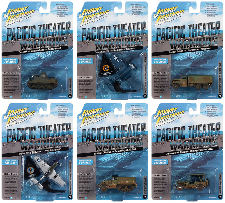 Johnny Lightning JLML007 Pacific Theater Warriors Version B Sealed 6 Pack