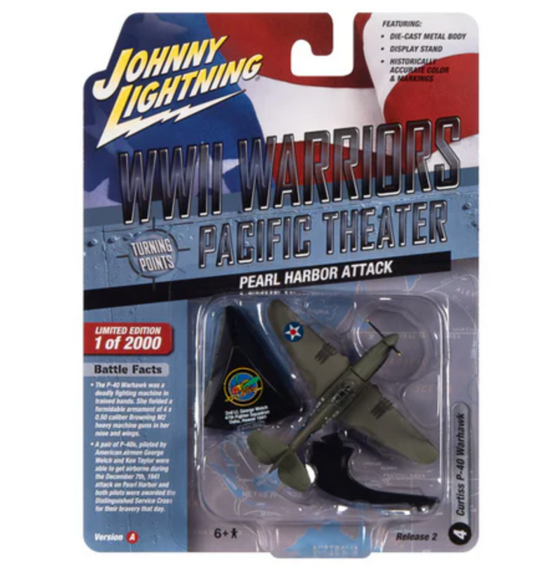 Johnny Lightning JLML008 WWII Warriors European Theater Version A Curtis P-40 Warhawk Fighter