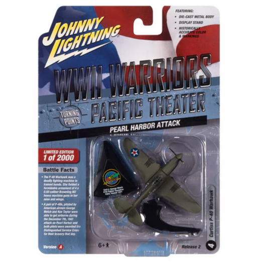 Johnny Lightning JLML008 WWII Warriors European Theater Version A Curtis P-40 Warhawk Fighter