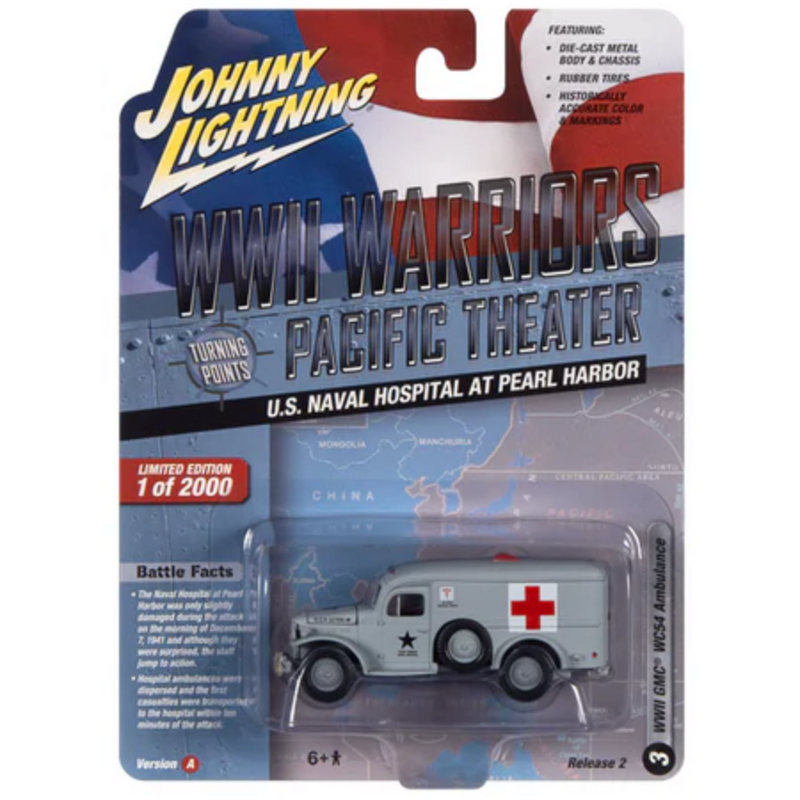 Johnny Lightning JLML008 WWII Warriors European Theater Version A GMC WC54 Ambulance