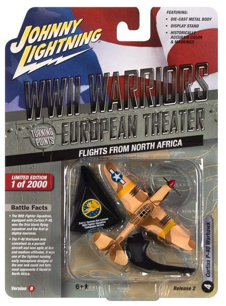 Johnny Lightning JLML008 WWII Warriors European Theater Version B Curtis P-40 Warhawk Fighter