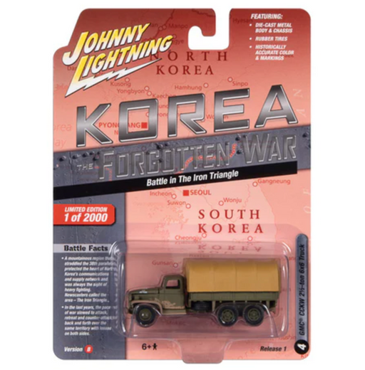 Johnny Lightning JLML009 Korea Forgotten War Version B GMC CCKW 2 1/2 Ton 6x6 Truck