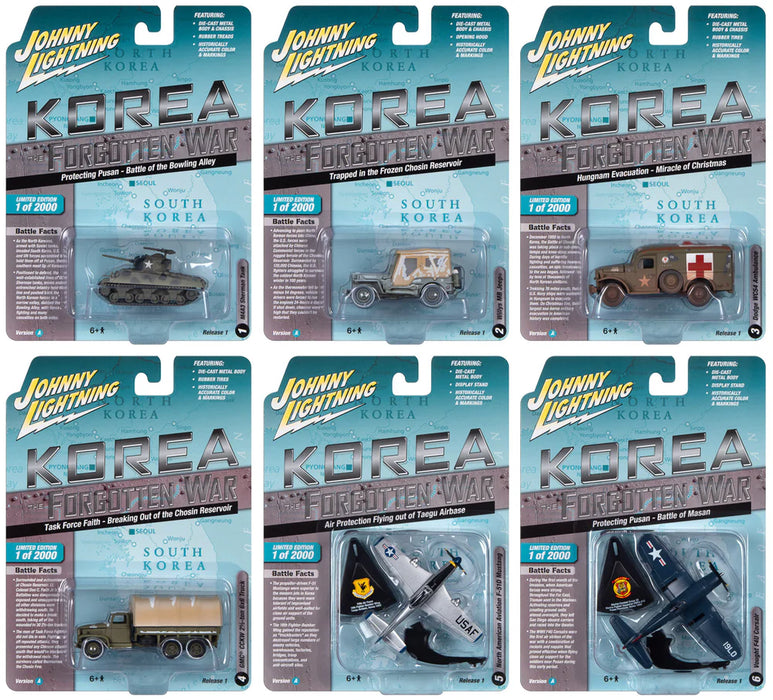 Johnny Lightning JLML009 Korea The Forgotten War Version A Sealed 6 Pack