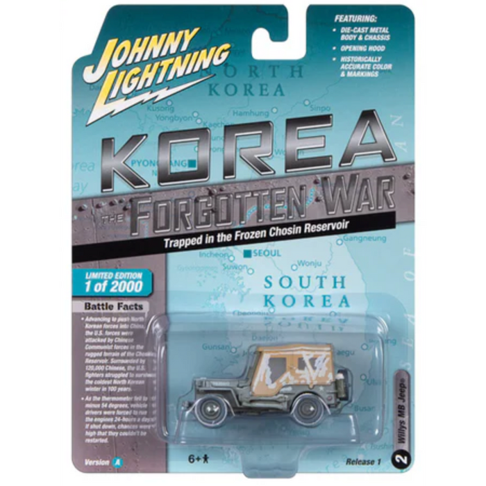 Johnny Lightning JLML009 Korea The Forgotten War Version A Willys MB Jeep