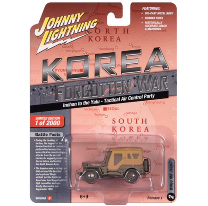 Johnny Lightning JLML009 Korea The Forgotten War Version B Willys MB Jeep