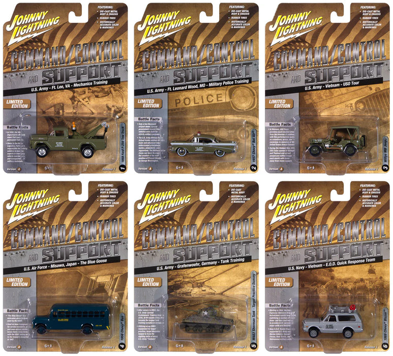 Johnny Lightning JLML011A Military Version A Sealed 6 Pack
