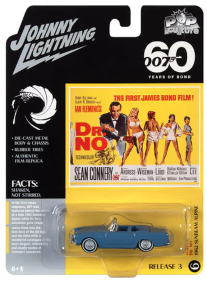 Johnny Lightning JLPC005 Pop Culture Release 3 James Bond Dr. No 1962 Sunbeam Alpine