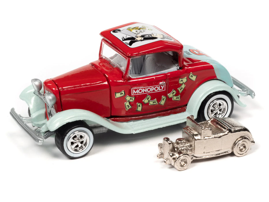 Johnny Lightning JLPC005 Pop Culture Release 3 Monopoly 1932 Ford Hiboy Coupe