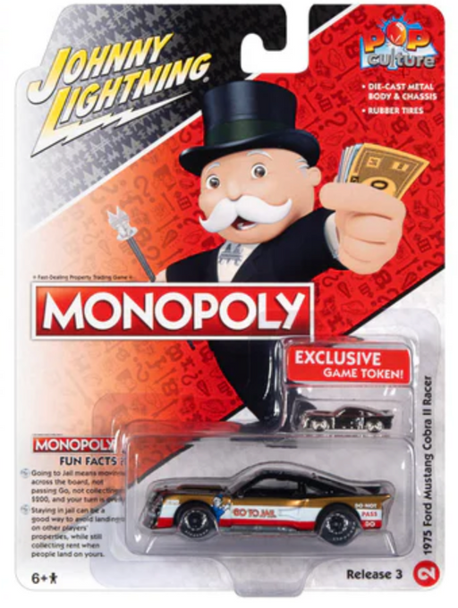 Johnny Lightning JLPC005 Pop Culture Release 3 Monopoly 1975 Ford Mustang Cobra II Racer