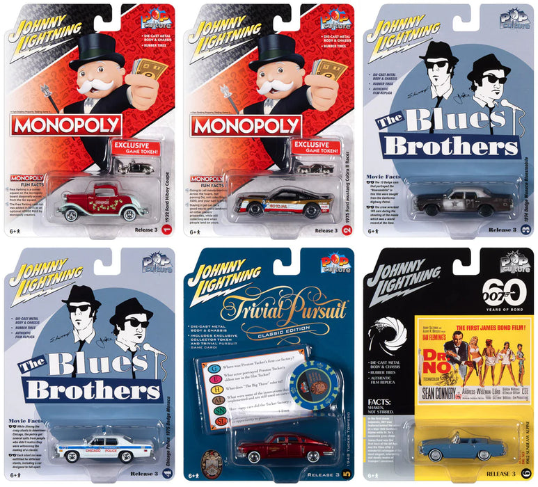 Johnny Lightning JLPC005 Pop Culture Release 3 Sealed Case (6 Pack)